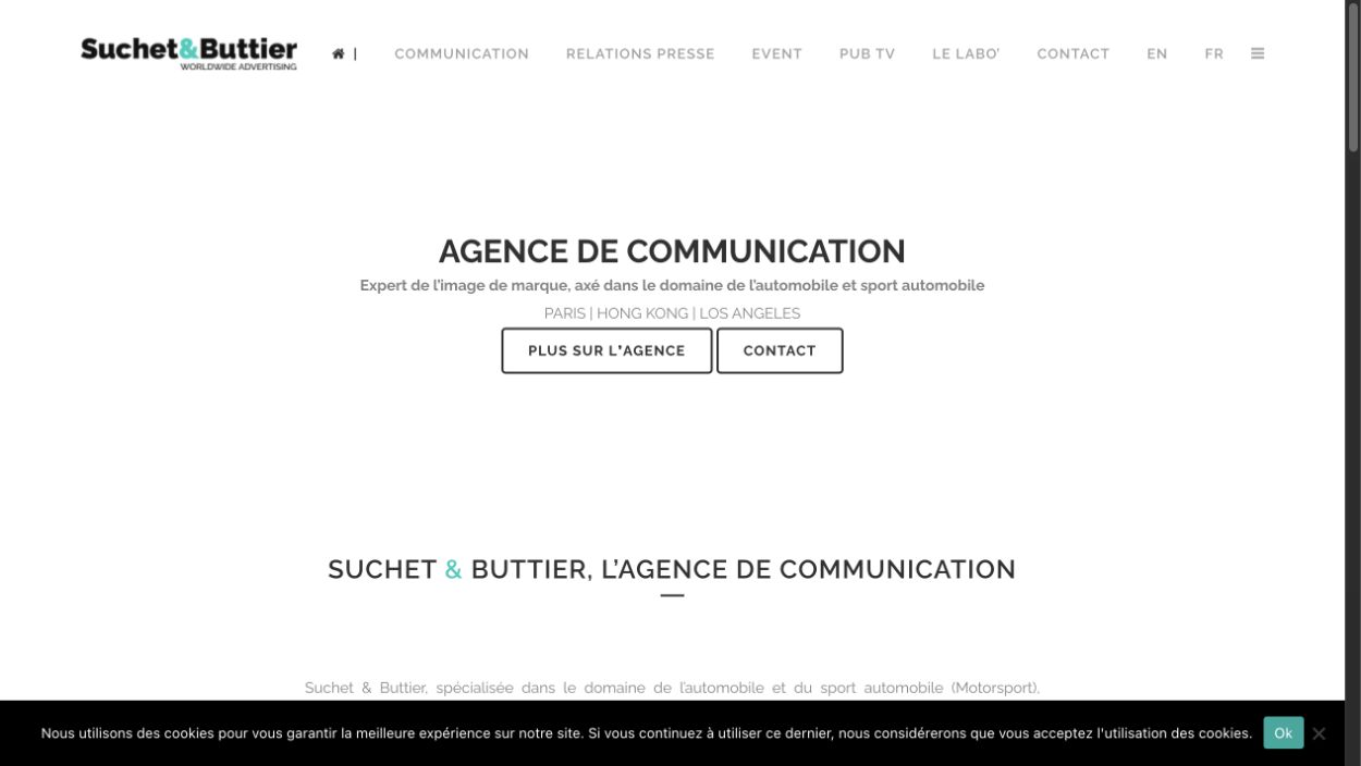 Aperçu de la page publique Suchet & Buttier Publicité